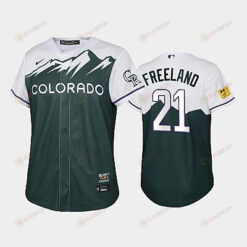 2022-23 City Connect Rockies 21 Kyle Freeland Green Youth Jersey
