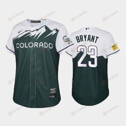 2022-23 City Connect Rockies 23 Kris Bryant Green Youth Jersey