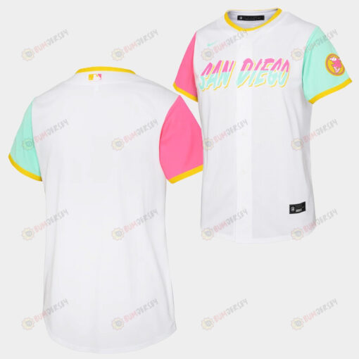 2022-23 City Connect San Diego Padres Youth White Jersey