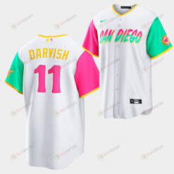 2022-23 City Connect San Diego Padres Yu Darvish 11 White Jersey