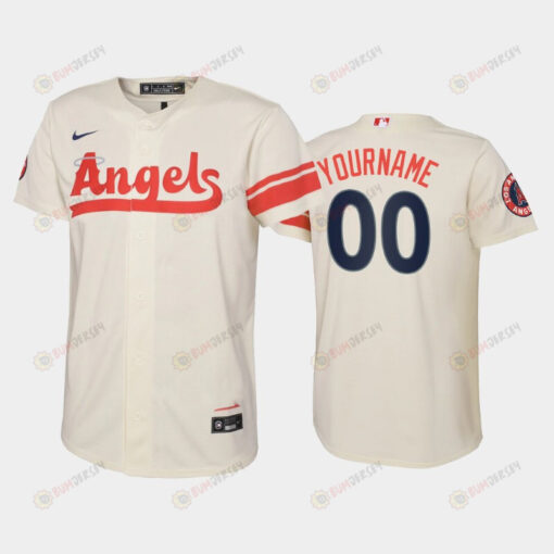 2022-23 City Connect Youth Los Angeles Angels Custom 00 Custom Jersey - Cream