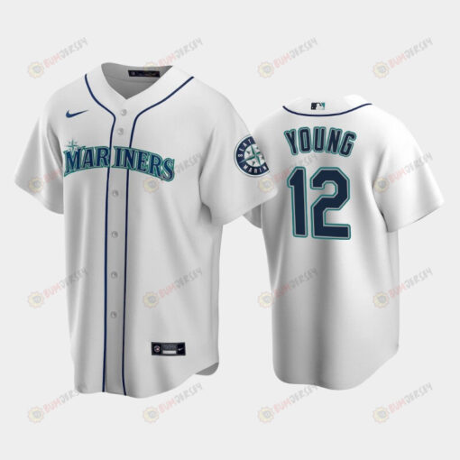 2022-23 Draft Seattle Mariners Cole Young 12 White Home Jersey