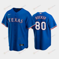 2022-23 Draft Texas Rangers Kumar Rocker 80 Royal Alternate Jersey