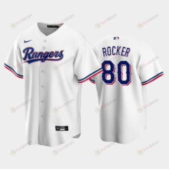 2022-23 Draft Texas Rangers Kumar Rocker 80 White Home Jersey