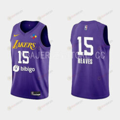 2022-23 Los Angeles Lakers Austin Reaves Training Camp Purple Men Jersey