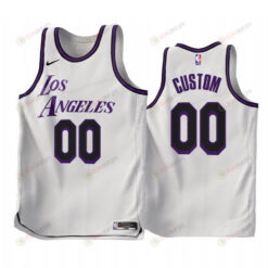2022-23 Los Angeles Lakers Custom 00 White City Edition Jersey - Men Jersey