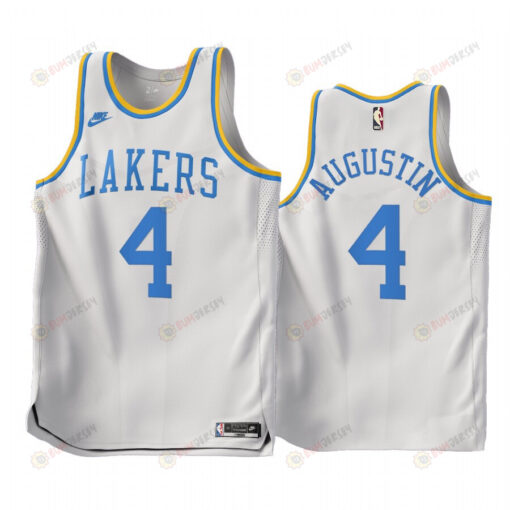 2022-23 Los Angeles Lakers D.J. Augustin 4 White Classic Edition Jersey