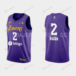 2022-23 Los Angeles Lakers Dwayne Bacon Training Camp Purple Men Jersey