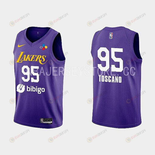 2022-23 Los Angeles Lakers Juan Toscano-Anderson Training Camp Purple Men Jersey