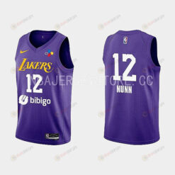 2022-23 Los Angeles Lakers Kendrick Nunn Training Camp Purple Men Jersey