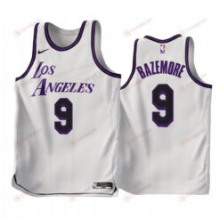 2022-23 Los Angeles Lakers Kent Bazemore 9 White City Edition Jersey - Men Jersey