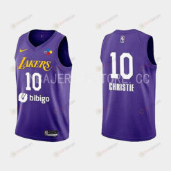 2022-23 Los Angeles Lakers Max Christie Training Camp Purple Men Jersey