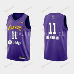 2022-23 Los Angeles Lakers Shaquille Harrison Training Camp Purple Men Jersey