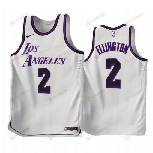 2022-23 Los Angeles Lakers Wayne Ellington 2 White City Edition Jersey - Men Jersey