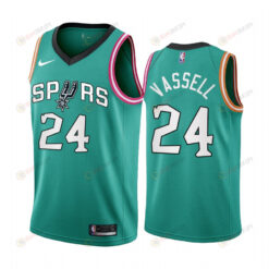 2022-23 San Antonio Spurs Devin Vassell 24 Teal City Edition Men Jersey