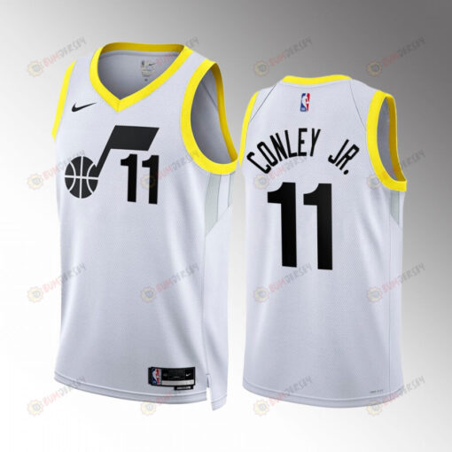 2022-23 Utah Jazz Mike Conley Jr. 11 White Association Edition Men Jersey