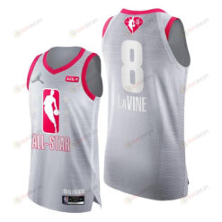 2022 All-Star Bulls 8 Zach LaVine Grey Red Jersey 75th - Men