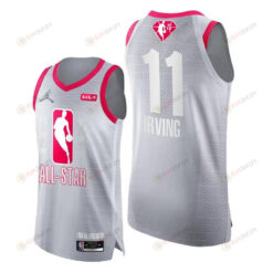 2022 All-Star Nets 11 Kyrie Irving Grey Red Jersey 75th - Men