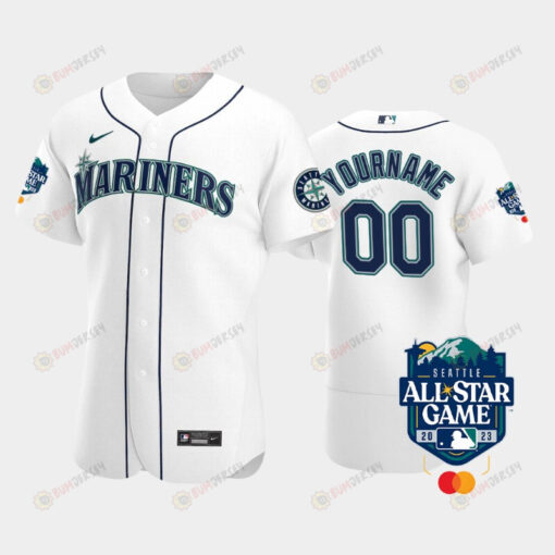 2023 All-Star Game Seattle Mariners 00 Custom White Jersey