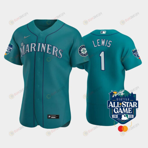 2023 All-Star Game Seattle Mariners 1 Kyle Lewis Aqua Jersey