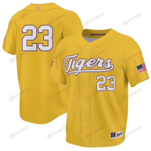 #23 LSU Tigers 2023 NCAA World Series Champions Jersey - Men Gold