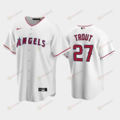27 Mike Trout White Los Angeles Angels Home Jersey Jersey
