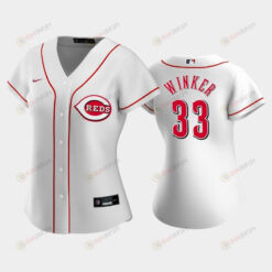 33 Jesse Winker Reds Home White Women's Jersey Jersey