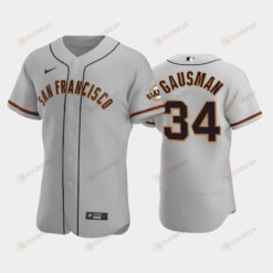 34 Kevin Gausman Gray Road San Francisco Giants Jersey Jersey