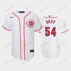 54 Sonny Gray Youth Reds Home White Jersey Jersey