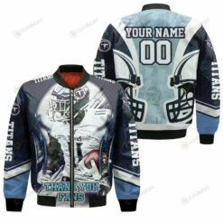 A J Brown Tennessee Titans Thank You Fans 3D Customized Pattern Bomber Jacket