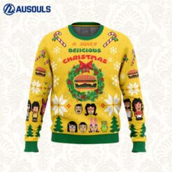 A Juicy Delicious Christmas Bob's Burgers Ugly Sweaters For Men Women Unisex