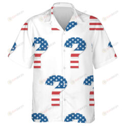 A Question Mark Made Of A Flag Of USA Pattern Hawaiian Shirt