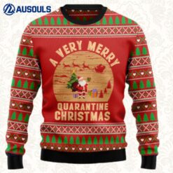 A Very Merry Quarantine Christmas Ugly Sweaters For Men Women Unisex
