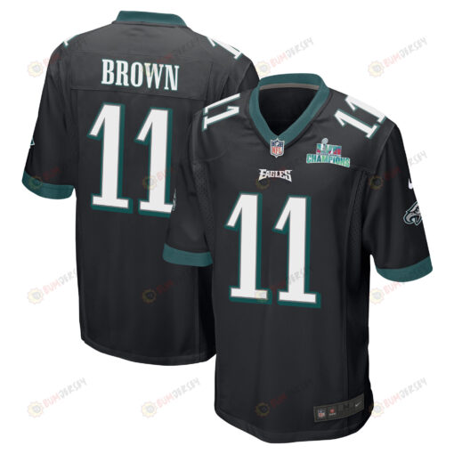 A.J. Brown 11 Philadelphia Eagles Super Bowl LVII Champions Men's Jersey - Black