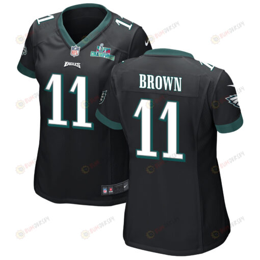 A.J. Brown 11 Philadelphia Eagles Super Bowl LVII Champions WoMen's Jersey - Black