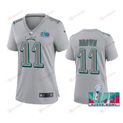 A.J. Brown 11 Philadelphia Eagles Super Bowl LVII Game Jersey - Women Gray