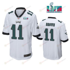 A.J. Brown 11 Philadelphia Eagles Super Bowl LVII Game Player Men Jersey - White