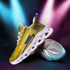 AD Alcorcon Logo Pattern Custom Name 3D Max Soul Sneaker Shoes In Yellow