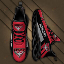 AFL Essendon Bombers Logo Pattern 3D Max Soul Sneaker Shoes In Red Black