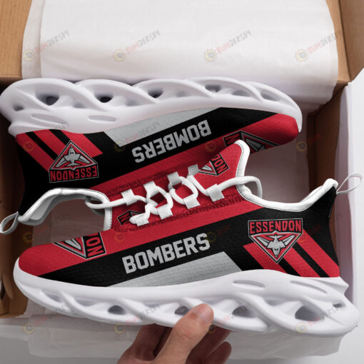 AFL Essendon Bombers Logo Pattern Custom Name 3D Max Soul Sneaker Shoes