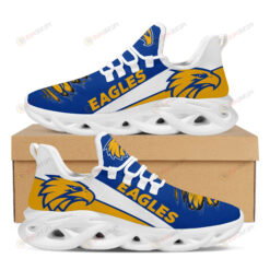 AFL West Coast Eagles Logo Torn Pattern 3D Max Soul Sneaker Shoes