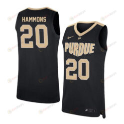 AJ Hammons 20 Purdue Boilermakers Elite Basketball Men Jersey - Black