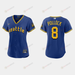 AJ Pollock 8 Seattle Mariners 2023 City Connect Game Jersey - Women's Royal