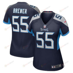 Aaron Brewer Tennessee Titans Women's Game Player Jersey - Navy