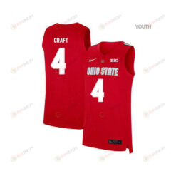 Aaron Craft 4 Ohio State Buckeyes Elite Basketball Youth Jersey - Red