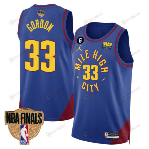 Aaron Gordon 33 Denver Nuggets Final Champions 2023 Swingman Jersey - Blue