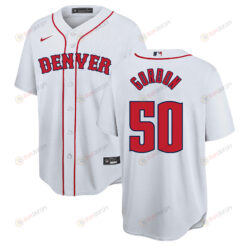 Aaron Gordon 50 Denver Nuggets x Boston Red Sox Baseball Men Jersey - White