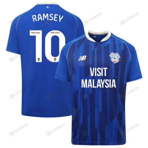 Aaron Ramsey 10 Cardiff City FC 2023-24 Home Men Jersey - Blue