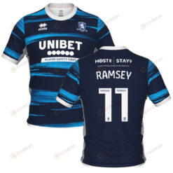 Aaron Ramsey 11 Middlesbrough 2022-23 Away Jersey - Navy/Blue