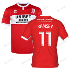 Aaron Ramsey 11 Middlesbrough 2022-23 Home Jersey - Red/White